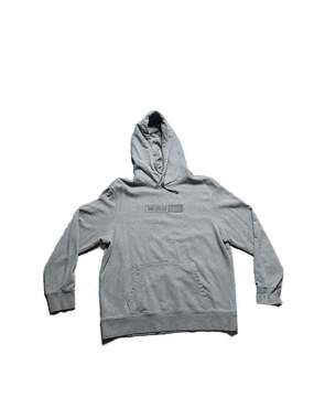 American Eagle Grey Box Logo Pullover Hoodie Size XL